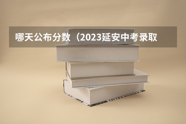 哪天公布分数（2023延安中考录取分数线最新公布）