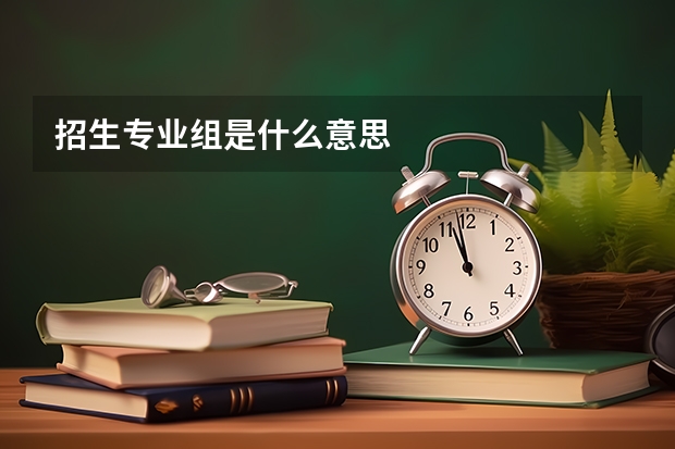 招生专业组是什么意思