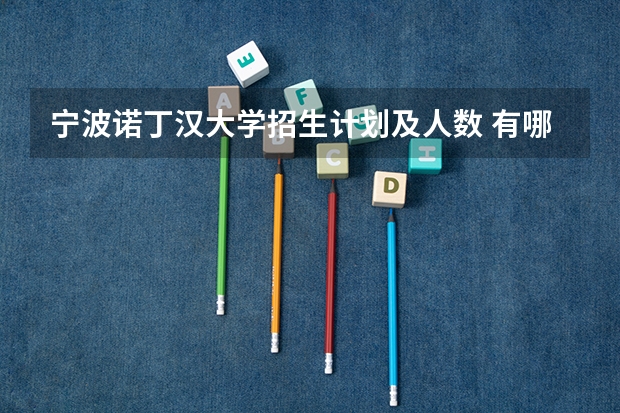宁波诺丁汉大学招生计划及人数 有哪些招生专业