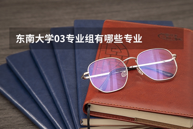 东南大学03专业组有哪些专业