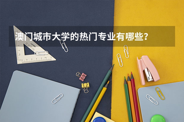 澳门城市大学的热门专业有哪些？