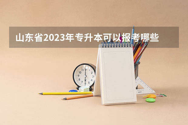山东省2023年专升本可以报考哪些大学