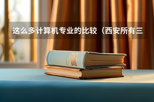 这么多计算机专业的比较(西安所有三本院校名单!!!(09年代码))