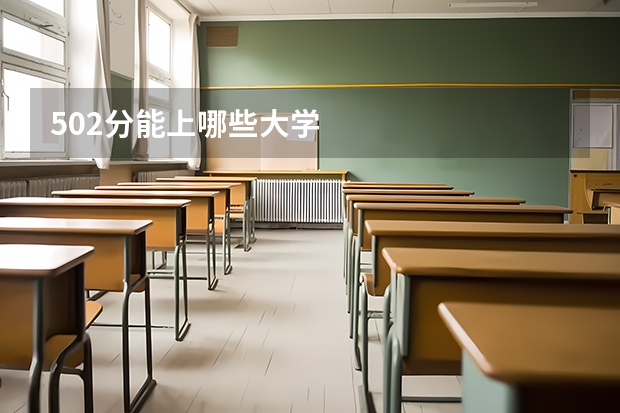 502分能上哪些大学