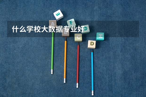 什么学校大数据专业好