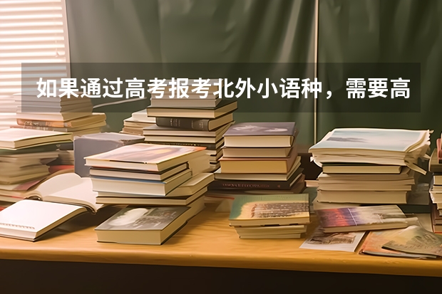 如果通过高考报考北外小语种，需要高出重点县多少分（山东省）