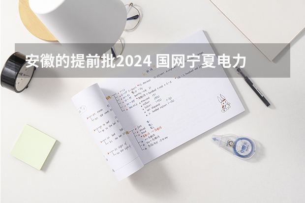 安徽的提前批2024 国网宁夏电力有限公司2024年高校毕业生提前批招聘行程发布！