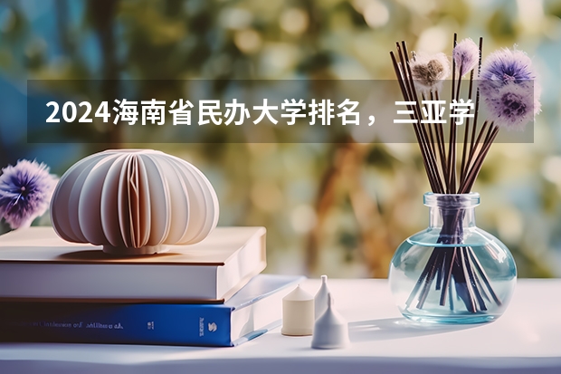 2024海南省民办大学排名，三亚学院第一，海口经济学院第二（2024年山东省民办大学排名，齐鲁理工学院、山东协和学院并列第一）