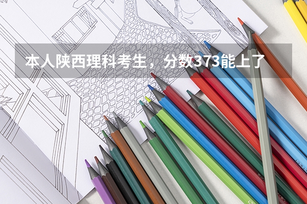 本人陕西理科考生，分数373能上了陕西师范大专吗？跪求！