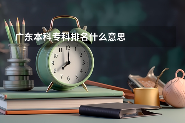 广东本科专科排名什么意思