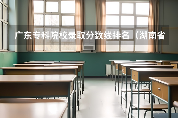 广东专科院校录取分数线排名（湖南省内专科排名及分数线）