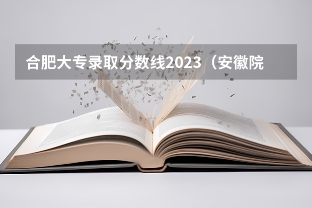 合肥大专录取分数线2023（安徽院校录取分数线排行）