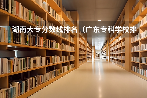 湖南大专分数线排名（广东专科学校排名榜及录取分数线）