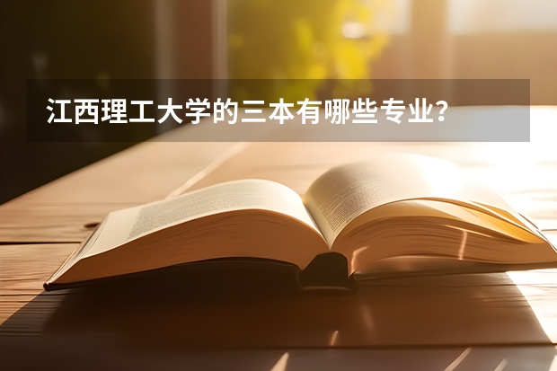 江西理工大学的三本有哪些专业？