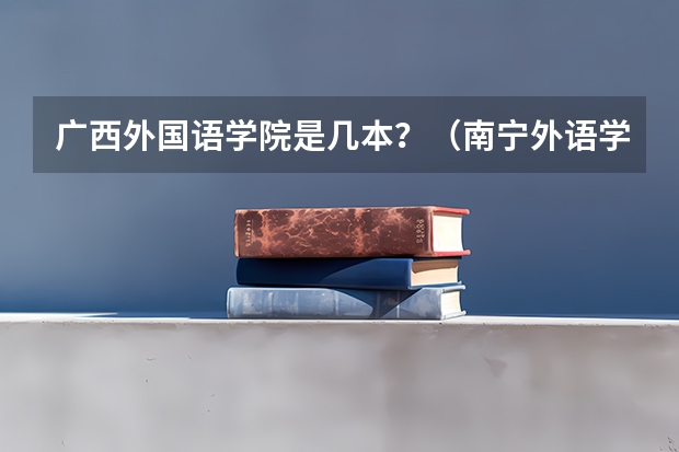广西外国语学院是几本？（南宁外语学院是几本）